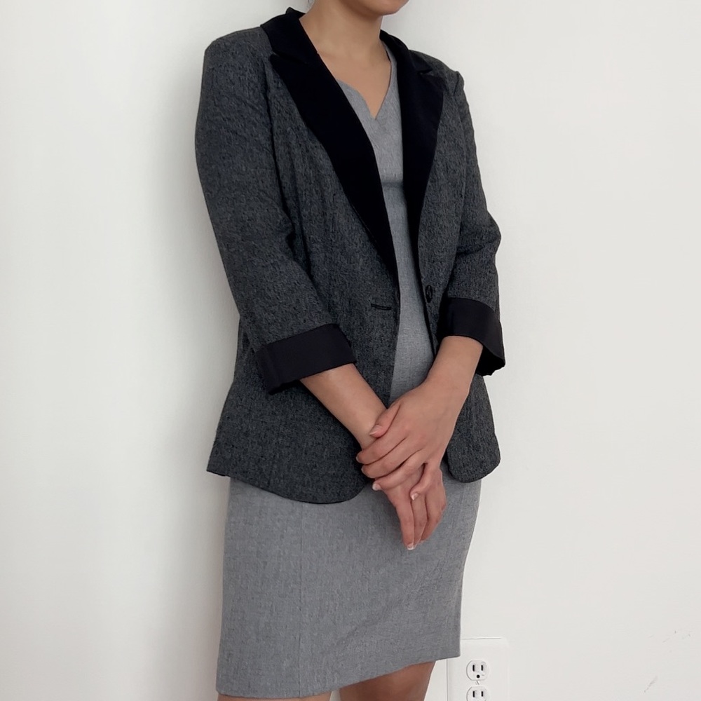 BCX grey and black blazer